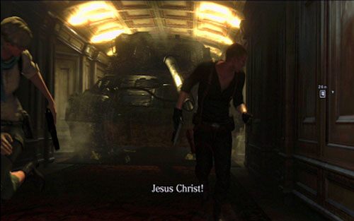 Chwilę później rozpocznie się scena ucieczki przed czołgiem - 3 - Pojedynek z czołgiem | Kampania Jakea | Solucja Resident Evil 6 - Resident Evil 6 - poradnik do gry