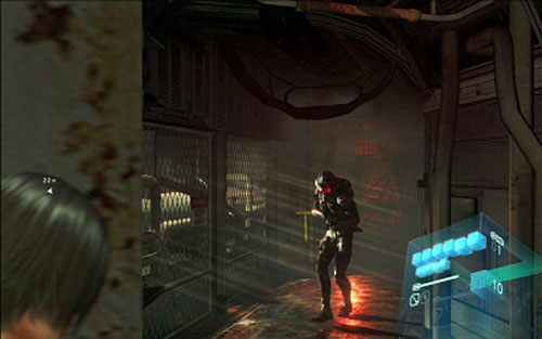 Po drugiej stronie zabij po cichu kolejnego przeciwnika, a następnie bardzo powoli wychyl się na korytarza - 1 - Skradanie po okręcie | Kampania Ady Wong | Solucja Resident Evil 6 - Resident Evil 6 - poradnik do gry