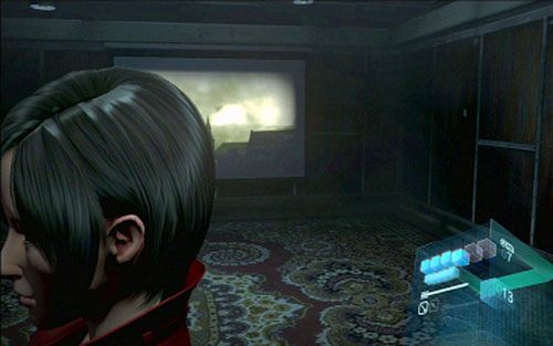 Korytarz zaprowadzi cie do pomieszczenia z projektorem - 1 - Apartament; Wieżyczki | Kampania Ady Wong | Solucja Resident Evil 6 - Resident Evil 6 - poradnik do gry