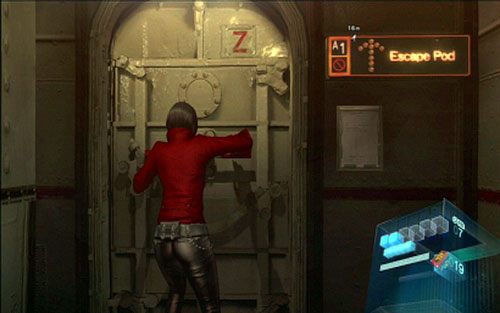 Po wylądowaniu na walących się rurach, biegnij dalej prosto, aż do szybu windy - 1 - Okrętowe korytarze | Kampania Ady Wong | Solucja Resident Evil 6 - Resident Evil 6 - poradnik do gry