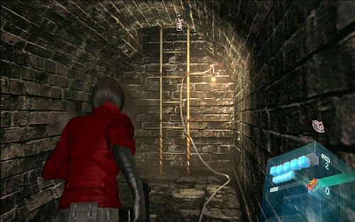 Wysoka drabina zaprowadzi cię do drzwi, w których możesz umieścić zdobyty fragment artefaktu - 2 - Pierwszy fragment klucza - Kampania Ady Wong - Resident Evil 6 - poradnik do gry