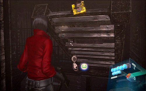 Na początku wejdź po schodach na górę i zestrzel złoty zamek, by opuścić most - 2 - Drugi fragment klucza | Kampania Ady Wong | Solucja Resident Evil 6 - Resident Evil 6 - poradnik do gry