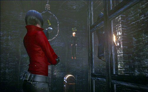 Musisz teraz stanąć obok zapadni i zestrzelić zwłoki wiszące nad mechanizmem - 2 - Drugi fragment klucza | Kampania Ady Wong | Solucja Resident Evil 6 - Resident Evil 6 - poradnik do gry
