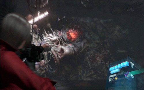 Aby pokonać przeciwnika, musisz najpierw szybko zestrzelić obie gałki oczne wroga - 4 - Walka z Carlą | Kampania Ady Wong | Solucja Resident Evil 6 - Resident Evil 6 - poradnik do gry