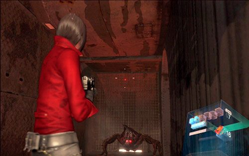 Podczas ucieczki przed wodą, dotrzesz do miejsca, gdzie zaatakuje cię przypominający pająka Javo - Rozdział I | Emblematy - Ada Wong | Resident Evil 6 - Resident Evil 6 - poradnik do gry