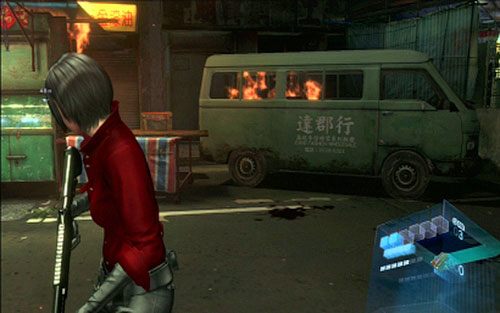Tuż przed sceną z rozstrzeliwanymi mieszkańcami miasta powinieneś zobaczyć duży zielony samochód - Rozdział III | Emblematy - Ada Wong | Resident Evil 6 - Resident Evil 6 - poradnik do gry