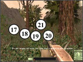 Wyjmij M4, otwórz drzwi i strzel z granatu (drugi tryb) z jednoczesnym wycofaniem - żołnierze (22) i (23) będą martwi - Colombia | Soldier of Fortune 2 Double Helix - Soldier of Fortune 2: Double Helix - poradnik do gry