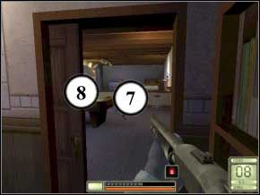 Skorzystaj z drzwi po prawej, w sali projekcyjnej czai się strażnik po lewej (9) - Vergara | Soldier of Fortune 2 Double Helix - Soldier of Fortune 2: Double Helix - poradnik do gry