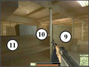 Idź przed siebie do drugiej dziury - tam z góry zdołasz zabić dwóch strażników (12) (13) - Vergara | Soldier of Fortune 2 Double Helix - Soldier of Fortune 2: Double Helix - poradnik do gry