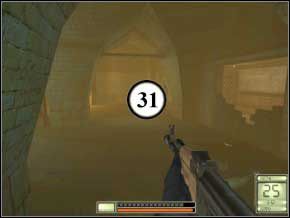 Przejdź do ostatniej kolumny i znów się wychyl - po lewej za murkiem będzie snajper (32) - Vergara | Soldier of Fortune 2 Double Helix - Soldier of Fortune 2: Double Helix - poradnik do gry