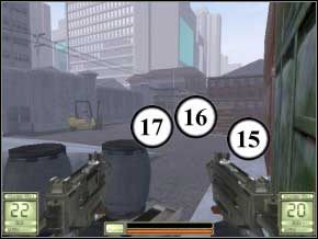 Idź prosto, trochę w prawo, do końca i się odwróć - za skrzynką naprzeciwko pojawi się strażnik (18) - Hongkong | Soldier of Fortune 2 Double Helix - Soldier of Fortune 2: Double Helix - poradnik do gry