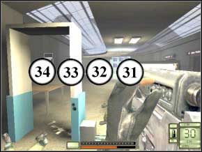 Podążaj przed siebie, z prawej, z tunelu, wybiegnie terrorysta - zabij go (35) i wbiegnij do tego tunelu, odwróć się i kucnij - Switzerland | Soldier of Fortune 2 Double Helix - Soldier of Fortune 2: Double Helix - poradnik do gry