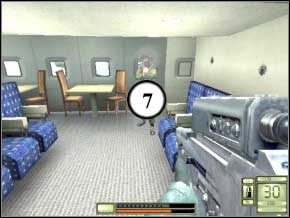 Po prawej w sali konferencyjnej będzie dwóch (8) (9), w sypialni naprzeciwko następny (10) - Switzerland | Soldier of Fortune 2 Double Helix - Soldier of Fortune 2: Double Helix - poradnik do gry