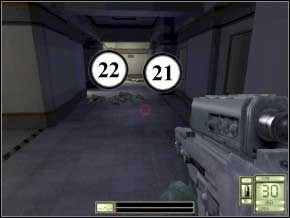 Przygotuj broń - w korytarzu po lewej i prawej jest dwóch strażników (1) (2) - Texas | Soldier of Fortune 2 Double Helix - Soldier of Fortune 2: Double Helix - poradnik do gry