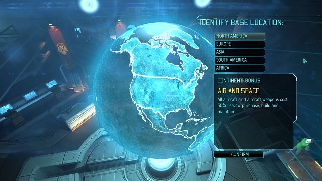 Wybór lokacji startowej wpływa na pierwszy dostępny dla nas bonus, stąd warto ją przemyśleć. - Budowa bazy w XCOM Enemy Unknown | Informacje podstawowe - XCOM: Enemy Unknown - poradnik do gry