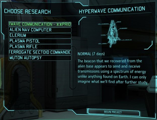 Projekty priorytetowe znajdują się na szczycie listy wynalazków. - Badania naukowe w XCOM Enemy Unknown | Baza - XCOM: Enemy Unknown - poradnik do gry