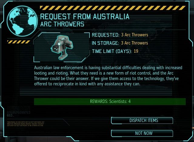 Jedna z wielu misji, jaką mogą zlecić nam kraje członkowskie projektu XCOM. - Satelity i fundusze w XCOM Enemy Unknown | Baza - XCOM: Enemy Unknown - poradnik do gry
