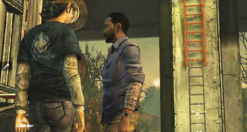Następnie użyj drabiny (Use: Ladder), by wejść na górę - 6 - Unexpected Delay | Epizod III - Long Road Ahead | Solucja The Walking Dead - The Walking Dead - poradnik do gry