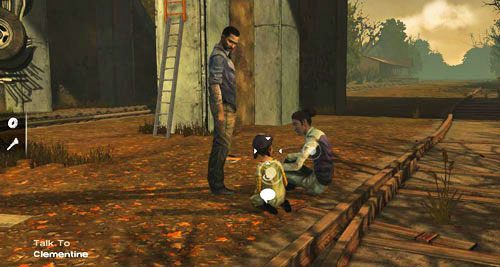 Po zejściu z wiaduktu grupa rozejdzie się (nie ma znaczenia, co tu odpowiesz) - 6 - Unexpected Delay | Epizod III - Long Road Ahead | Solucja The Walking Dead - The Walking Dead - poradnik do gry