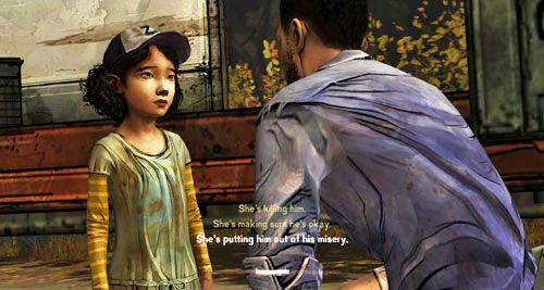 Na pierwsze pytanie odpowiedz, co chcesz, a potem cokolwiek na kolejne - 5 - Handle It - Z Duckiem coraz gorzej | Epizod III - Long Road Ahead - The Walking Dead - poradnik do gry