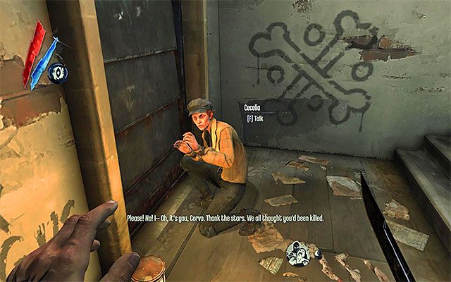 Eksplorację lokacji [Pub The Hound Pits - The Hound Pits Pub] rozpoczynasz w opuszczonym budynku mieszkalnym, który być może miałeś już okazję zbadać w trakcie poprzednich wizyt w pubie - Dotarcie w okolice pubu | Misja 8 - The Loyalists | Dishonored - Dishonored - poradnik do gry