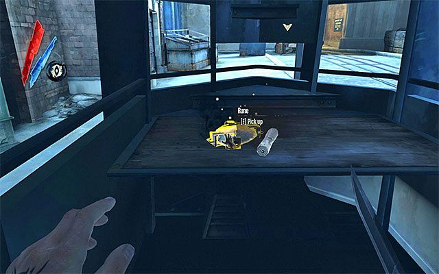 RUNA 4/7 - Runa znajduje się w budce strażniczej niedaleko bramy prowadzącej do placu Holgera - Runy - Misje 1-3 | Sekrety | Dishonored - Dishonored - poradnik do gry