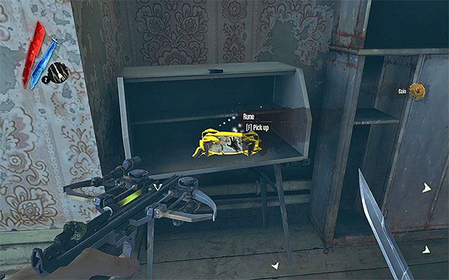 RUNA 4/5 - Runa znajduje się w jednym z pomieszczeń na poddaszu klubu Złoty Kot - Runy - Misje 1-3 | Sekrety | Dishonored - Dishonored - poradnik do gry
