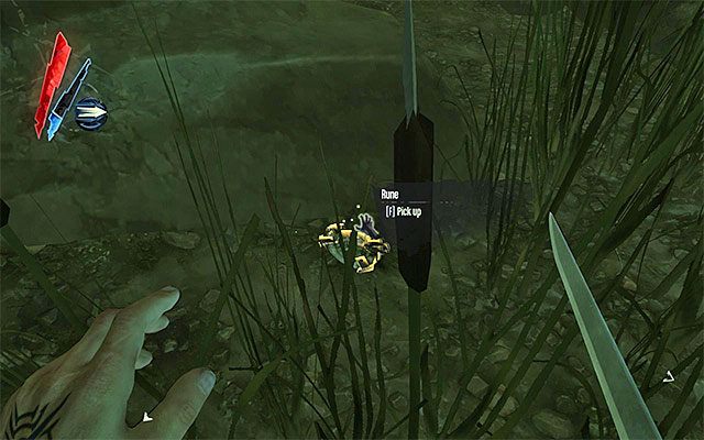RUNA 1/5 - Runa leży na ziemi niedaleko budynku rafinerii (tego ze skradzionym sprzętem Corvo) i zbiornika wodnego - Runy - Misje 4-9 | Sekrety | Dishonored - Dishonored - poradnik do gry
