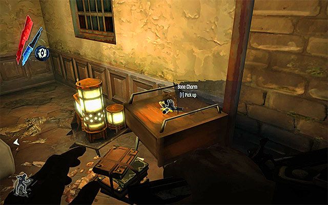 AMULET 6/8 - Amulet znajduje się w zrujnowanym budynku zlokalizowanym niedaleko wejścia do kanałów Dunwall - Kościane amulety - Misje 5-7 | Sekrety | Dishonored - Dishonored - poradnik do gry