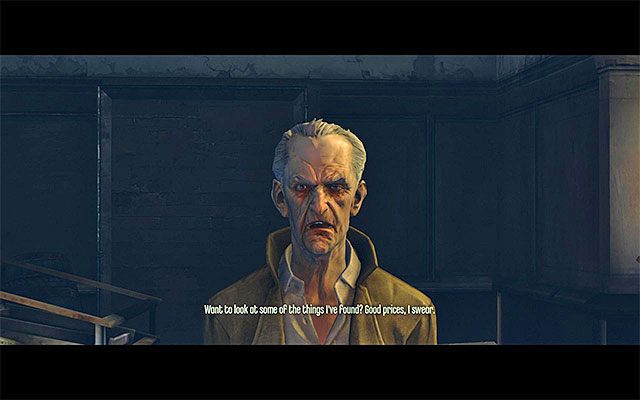 Griffa spotyka się wyłącznie w trakcie rozgrywania drugiej oraz trzeciej misji gry - Handlarze - Griff | Inne | Dishonored - Dishonored - poradnik do gry