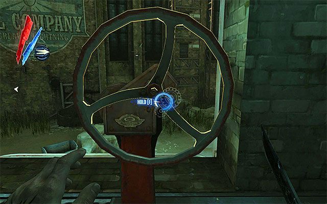 Zanim opuścisz rafinerię zbadaj jej parter, pozyskując złoto i dwa duchowe remedia Piero - Dotarcie do miejsca składowania sprzętu Corvo | Misja 7 - The Flooded District - Dishonored - poradnik do gry