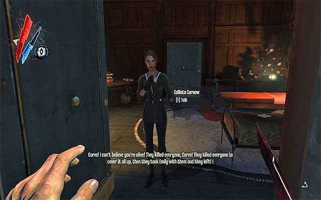 Podejdź do drzwi i spróbuj wejść z nimi w interakcję - Dotarcie do miejsca użycia wyrzutni flar | Misja 8 - The Loyalists | Dishonored - Dishonored - poradnik do gry