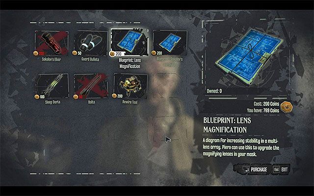 PLANY 1/3 (Lens Magnification) - Plany znajdują się w ofercie handlarza Griffa (musisz go najpierw ocalić przed bandytami) - Plany | Sekrety | Dishonored - Dishonored - poradnik do gry