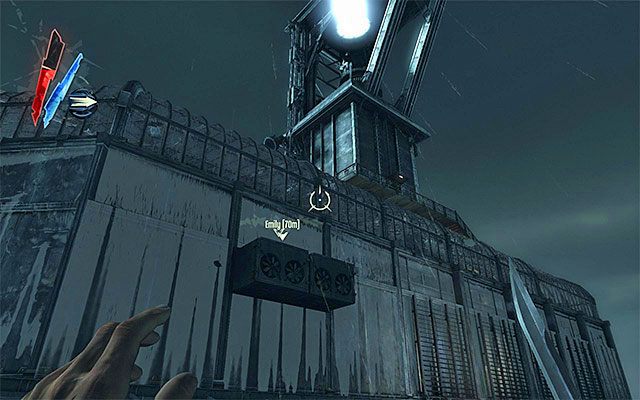 Po kilku chwilach powinieneś znaleźć się na pokazanym na powyższym screenie dachu - Dotarcie do wnętrza latarni morskiej | Misja 9 - The Light at the End - Dishonored - poradnik do gry