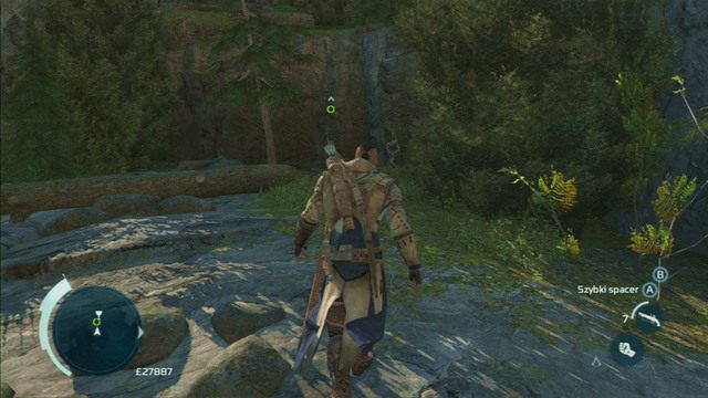 Gdy dotrzesz wreszcie na miejsce, wciśnij przycisk interakcji, by zerwać kwiaty i zeskocz na dół do sterty suchych liści - Zadania Norris w Assassins Creed 3 Remastered - Assassins Creed 3 - poradnik do gry