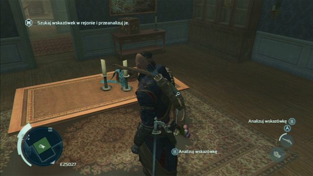 Pozostawione przez kobietę ślady znajdziesz na pierwszym piętrze posiadłości - Codzienne życie w osadzie w Assassins Creed 3 Remastered - Assassins Creed 3 - poradnik do gry