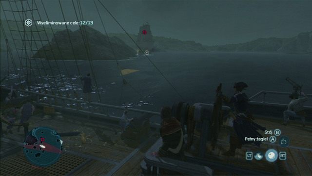 Po wyjściu na bardziej otwarte morze zostaniesz zaatakowany z dwóch stron przez Brytyjskie okręty - W środku nocy | Zlecenia kaperskie w Assassins Creed 3 Remastered - Assassins Creed 3 - poradnik do gry