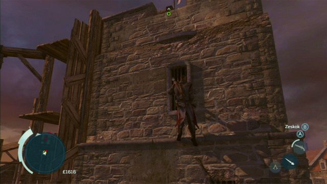 Tam będziesz miał okazję wykonać pierwsze zabójstwo z krawędzi - Fort Wolcott (lokacja morska) | Skarb kapitana Kidda | Assassins Creed 3 - Assassins Creed 3 - poradnik do gry
