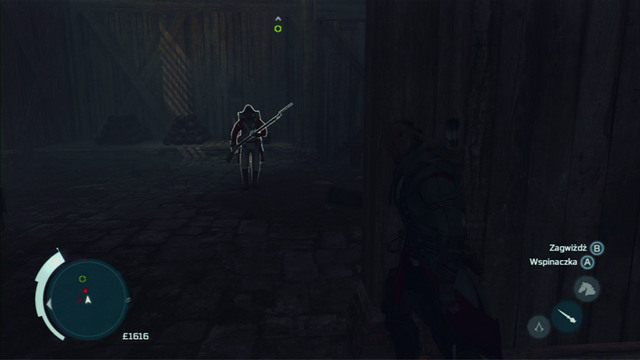 Schowaj się następnie za ścianą z lewej, zagwiżdż na drugiego wroga i zabij go jak tylko podejdzie - Fort Wolcott (lokacja morska) | Skarb kapitana Kidda | Assassins Creed 3 - Assassins Creed 3 - poradnik do gry