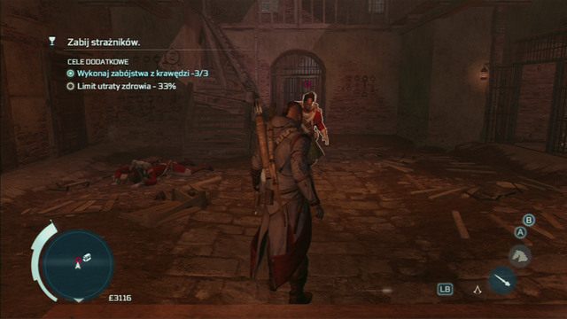 Cel dodatkowy: Nie strać więcej niż 33% punktów zdrowia - Fort Wolcott (lokacja morska) | Skarb kapitana Kidda | Assassins Creed 3 - Assassins Creed 3 - poradnik do gry