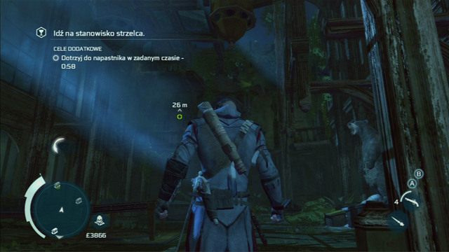 Cel dodatkowy: Dotrzyj do napastnika w przeciągu jednej minuty - Zamek szalonego doktora (lokacja morska) | Skarb kapitana Kidda - Assassins Creed 3 - poradnik do gry
