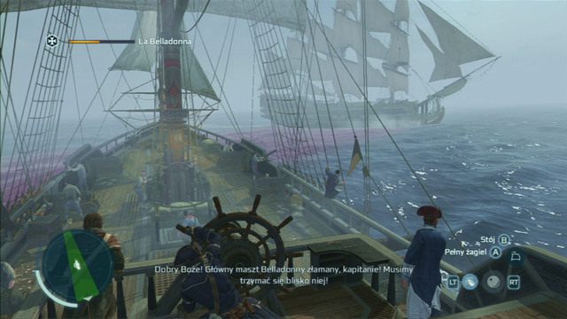 Gdy odeprzesz kolejną falę wrogów, Belladonna zostanie zaatakowana przez wielki linowiec - Francuski udział | Misje morskie w Assassins Creed 3 - Assassins Creed 3 - poradnik do gry
