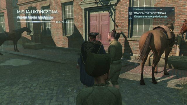 Tak wyposażony możesz wsiąść na konia, a następnie razem z Lee udać się do karczmy Green Dragon, gdzie na piętrze czeka na ciebie Wiliam Johnson - Sekwencja 2 - Witaj w Bostonie | Solucja Assassins Creed 3 - Assassins Creed 3 - poradnik do gry