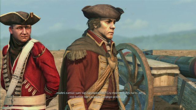 Będziesz tam świadkiem kłótni, która skończy się uwięzieniem poszukiwanego przez ciebie żołnierza - Sekwencja 2 - Żołnierz | Solucja Assassins Creed 3 - Assassins Creed 3 - poradnik do gry