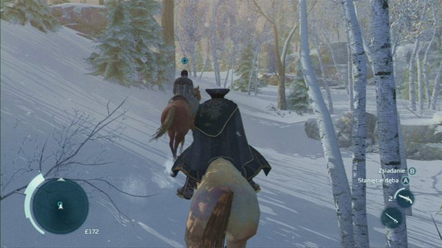 Dosiadając konia musisz podążać za swoim towarzyszem, aż natkniecie się na ślady Indianki - Sekwencja 3 - Bez przekonania | Solucja Assassins Creed 3 - Assassins Creed 3 - poradnik do gry