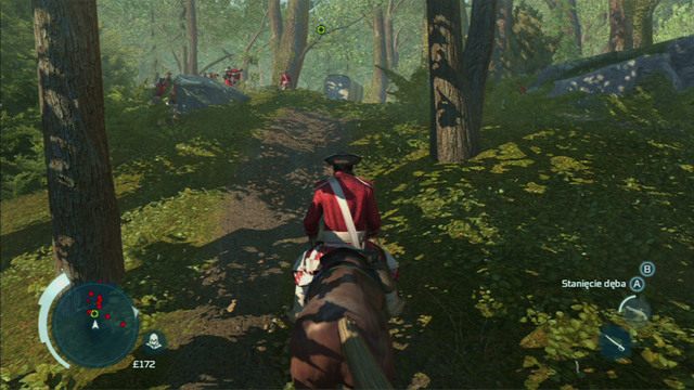 Zdobędziesz w ten sposób uniform i będziesz mógł bezpiecznie podjechać do zaznaczonego na mapie Braddocka - Sekwencja 3 - Wyprawa Braddocka | Solucja Assassins Creed 3 - Assassins Creed 3 - poradnik do gry