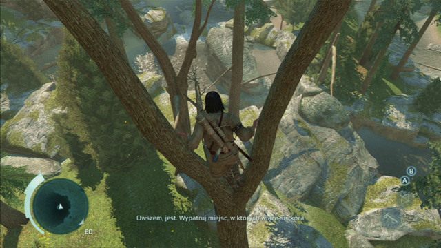 Aby wdrapać się wyżej, musisz wcisnąć przycisk skoku - Sekwencja 4 - Pióra i drzewa | Solucja Assassins Creed 3 - Assassins Creed 3 - poradnik do gry