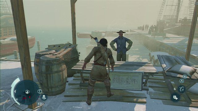 Po wyjściu z budynku idź za Samuelem, aż do przystani - Sekwencja 5 - Zatrzymać prasę | Solucja Assassins Creed 3 - Assassins Creed 3 - poradnik do gry