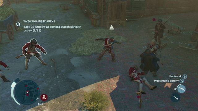 Gdy wszystko już wybuchnie, udaj się we wskazane miejsce i zabij czekających tam poborców podatkowych - Sekwencja 6 - Na tropie Johnsona | Solucja Assassins Creed 3 - Assassins Creed 3 - poradnik do gry