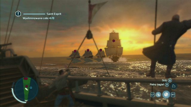 Gdy większość zostanie już zniszczona, na morzu pojawią się trzy fregaty - Sekwencja 11 - Bitwa w zatoce Chesapeake | Solucja Assassins Creed 3 - Assassins Creed 3 - poradnik do gry